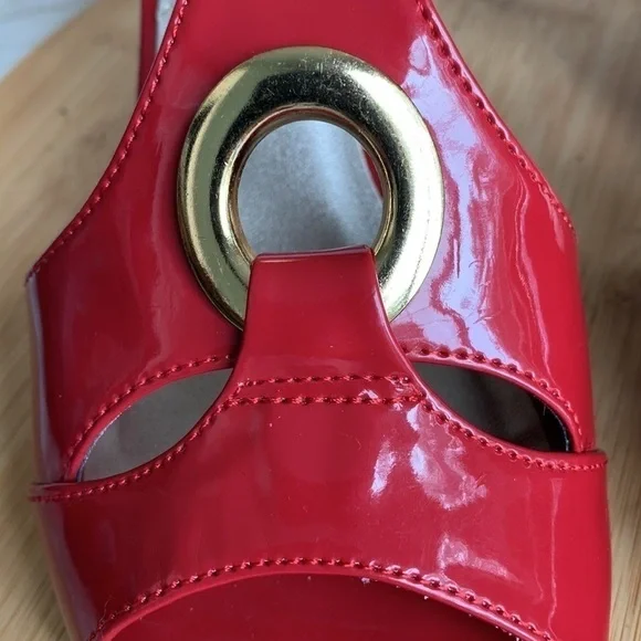 East 5th | Red Mariah Patent Leather Strappy Open Toe Heels NWT 9M - Picture 4 of 17